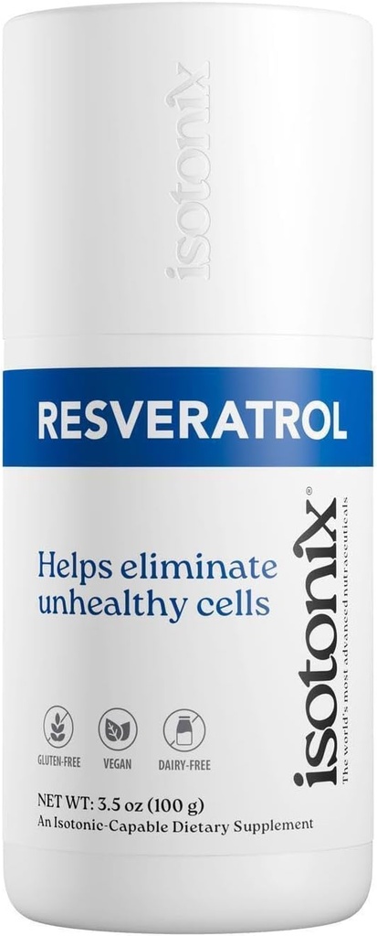 Isotonix® Resveratrol – Trans-Resveratrol Antioxidant for Cellular & Cardiovascular Support, Isotonic Drink Mix, Vegan, Gluten-Free, 30 Servings