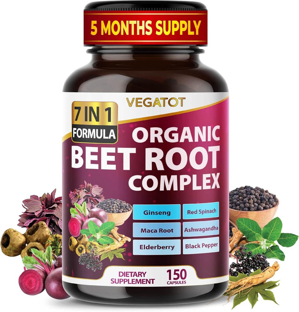 Concentrated with Ginseng Maca Root Ashwagandha - Energy Stamina Immune Support (150 Count (Pack of 1))