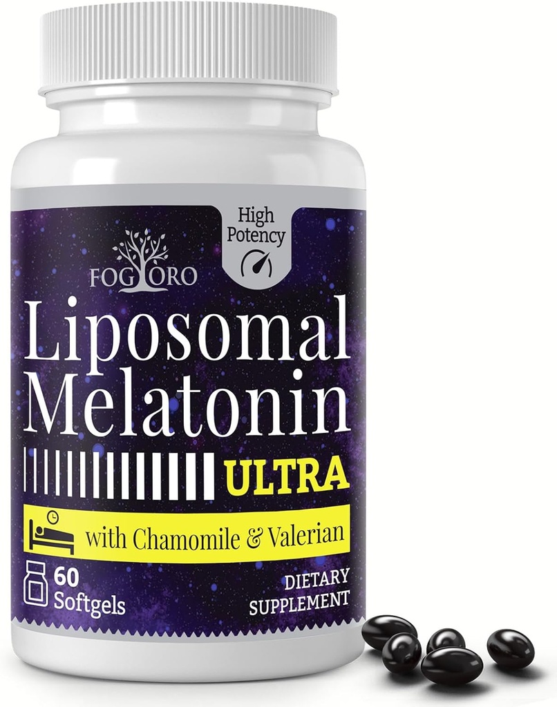 Fogoro Melatonin 60mg-Fall Asleep Faster, Stay Asleep Longer,High Dose