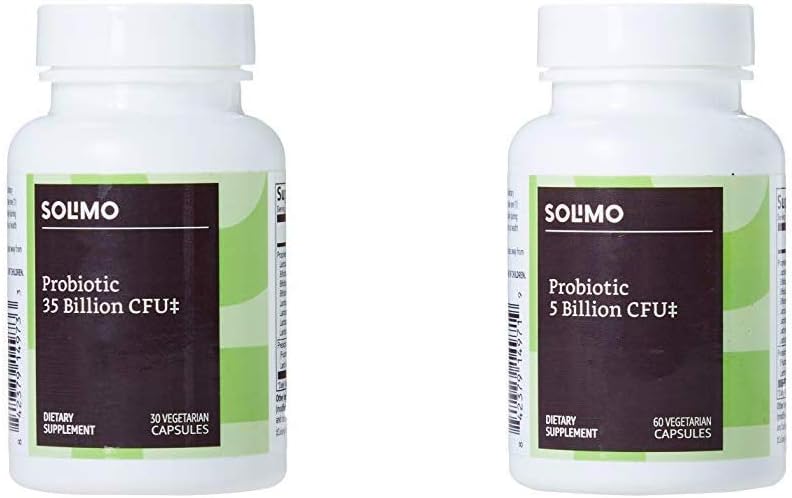 Amazon Brand Digestive Health Probiotic Capsules (35 Billion CFU) and (5 Billion CFU) | Vegetarian | Supports Healthy Digestion*