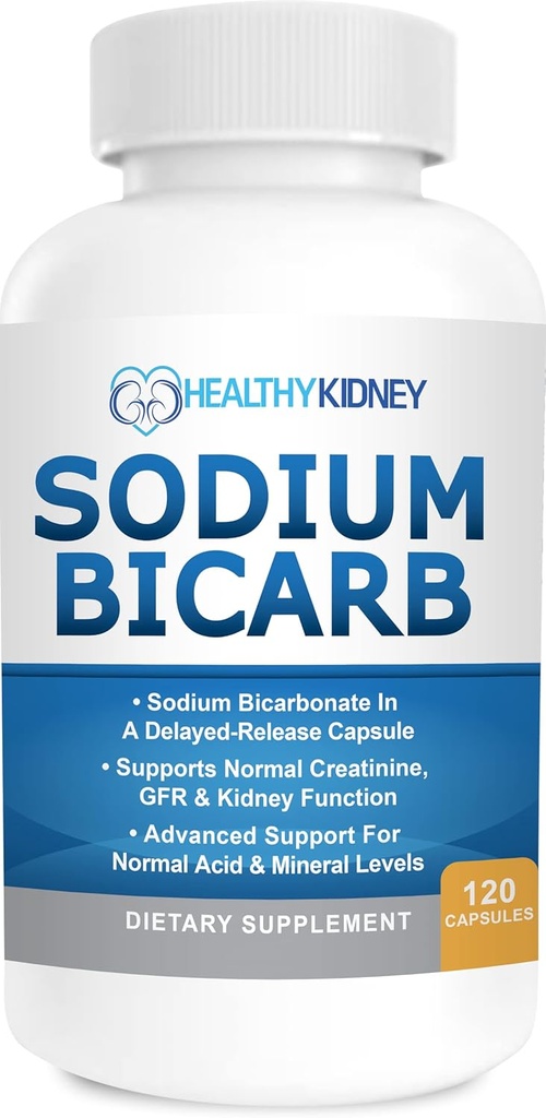 Kidney Shield Omega-3 Fish Oil & Sodium Bicarb 2 Pack Bundle Support Normal Kidney Function & Acid Levels