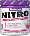 Bluebonnet Nutrition Extreme Edge Nitro Powder, Nitric Oxide Precursor*, Increase Blood Flow*, Soy-Free, Gluten-Free, Vegan, Raspberry Flavor, 3.7 oz, 30 Servings