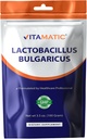 Vitamatic Lactobacillus Bulgaricus Probiotic Powder - Digestive Health Support - 100 Gram (3.5 OZ) - 100 Servings
