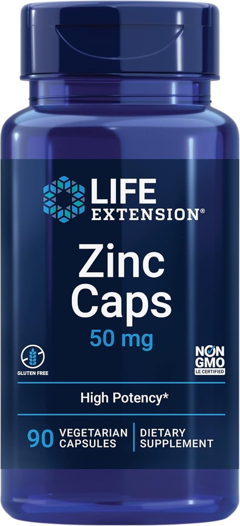 Life Extension Super Vitamin E 268mg + Zinc Caps 50mg - Heart, Brain & Immune Support - Antioxidant Protection - 90 Softgels + 90 Capsules