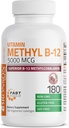 Bronson Methyl B12 5000 mcg Vitamin B12 Methylcobalamin Energy & Brain Support, 180 Lozenges