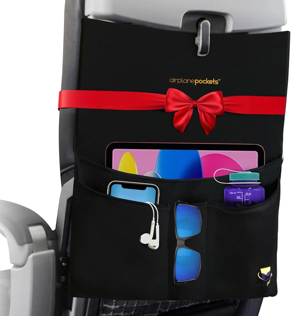 Airplane Pockets - Airplane Accessories - Plane Travel Essentials - Travel Organizer - Seat Storage Organizer - Air Travel Essentials - Seat Back Organizer - International Travel Must-Have
