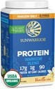 Organic Plant Based Protein Powder | Vegan Organic Protein Powder Vanilla Flavored with BCAA Amino Acids & Hemp Seed Pea Blend | Non-GMO Soy Dairy Filler & Gluten Free (Vanilla, 32 Servings)