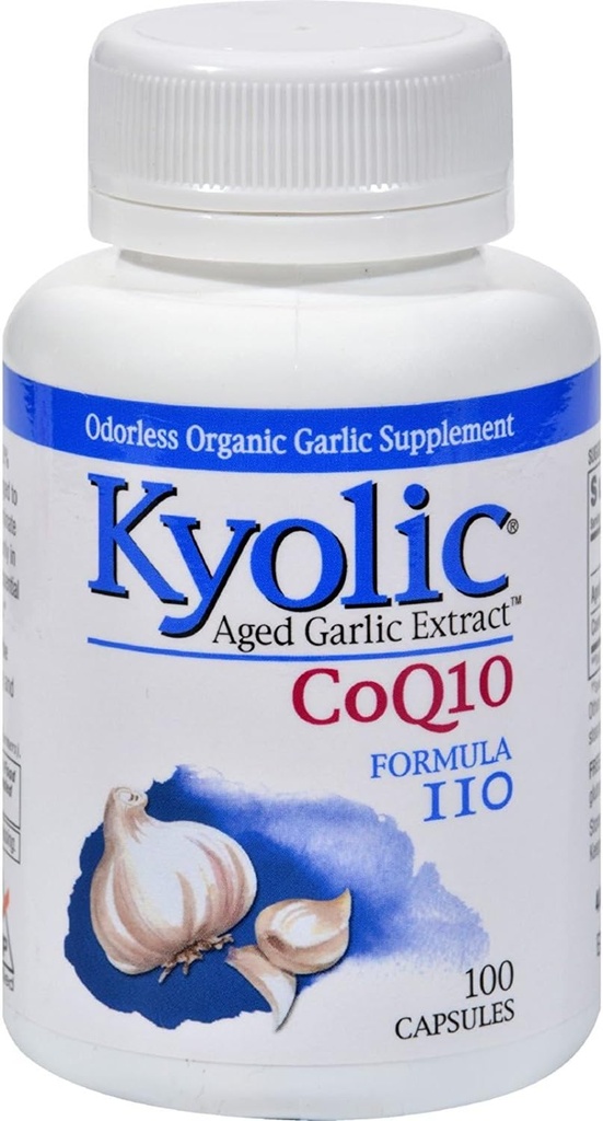 Kyolic Formula 109 Aged Garlic Extract with CoQ10 Capsule - 100 per pack - 3 packs per case.