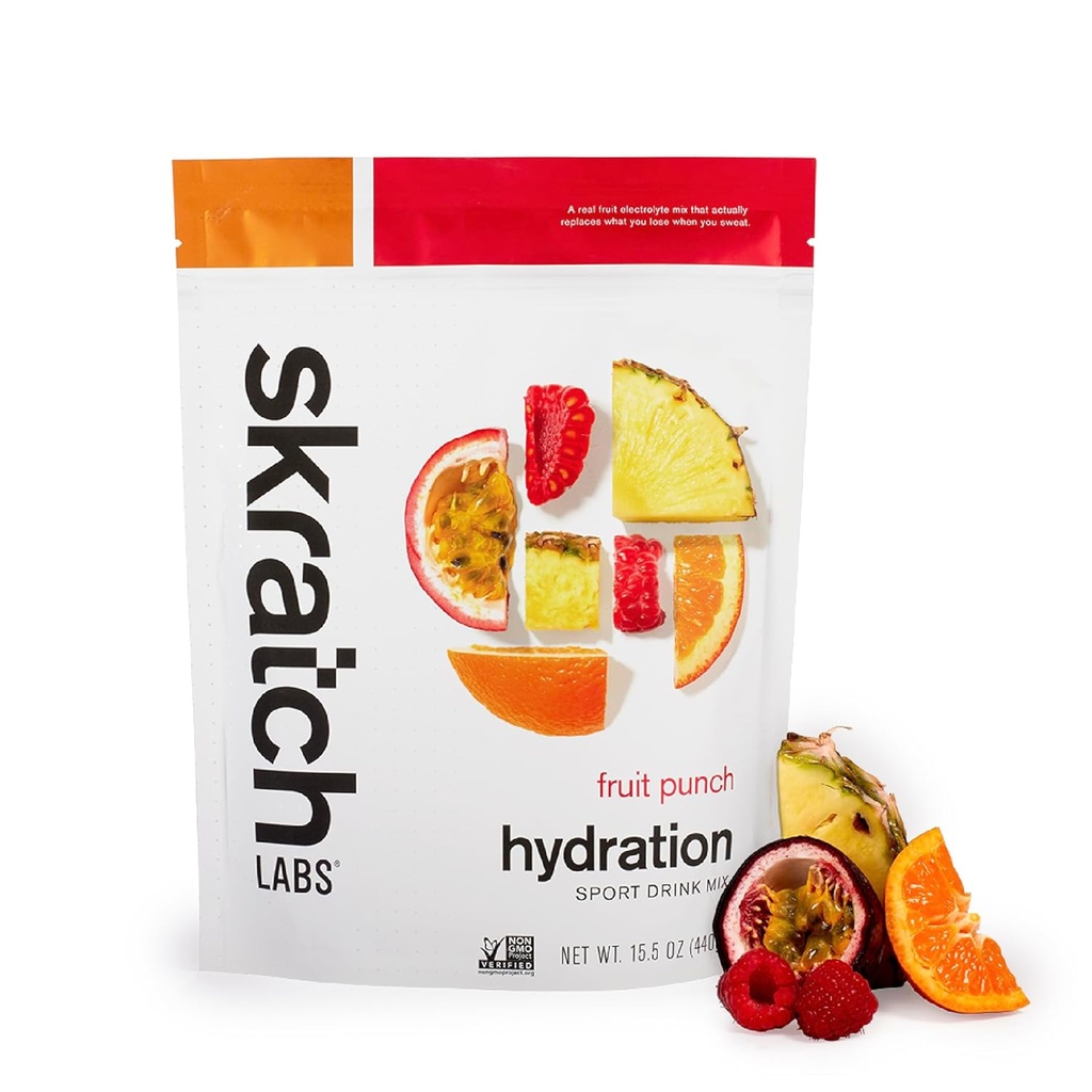 Skratch Labs Hydration Powder | Sport Drink Mix | Electrolytes Powder for Exercise, Endurance, and Performance | Fruit Punch | 20 Servings | Non-GMO, Vegan, Kosher