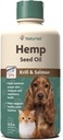NaturVet Hemp Seed Oil Krill and Salmon, 32 oz. Liquid, Made in The USA