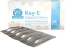 Carlson - Key-E Suppositories, 30 IU Vitamin E Suppository, Lubricates Dry Areas, Treatment for Women and Men, Vaginal & Rectal, 24 Count