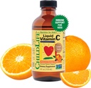 CHILDLIFE ESSENTIALS Liquid Vitamin C - Pure Vitamin C Liquid Supplement for Kids, Toddlers, & Babies, Immune System Support, Natural Orange Flavor, 4 Fl Oz (Pack of 1)