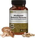 DailyNutra Mushroom Defense Formula - Immune Support Supplement | Organic Mushrooms, Hot Water Extracted - Reishi, Chaga, Maitake, Shiitake & Turkey Tail (90 Capsules)