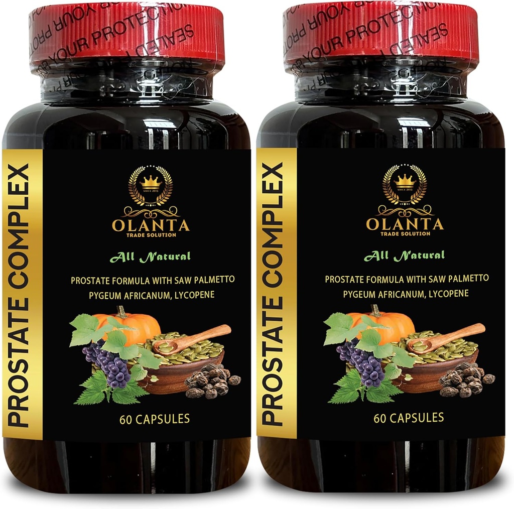 Prostate Support Complex - Prostate Healthy Pills, Urinary Tract Support, Mens Daily Vitamin Prostate Support, Saw Palmetto Extract for Prostate - 2 Bottles 120 Capsules