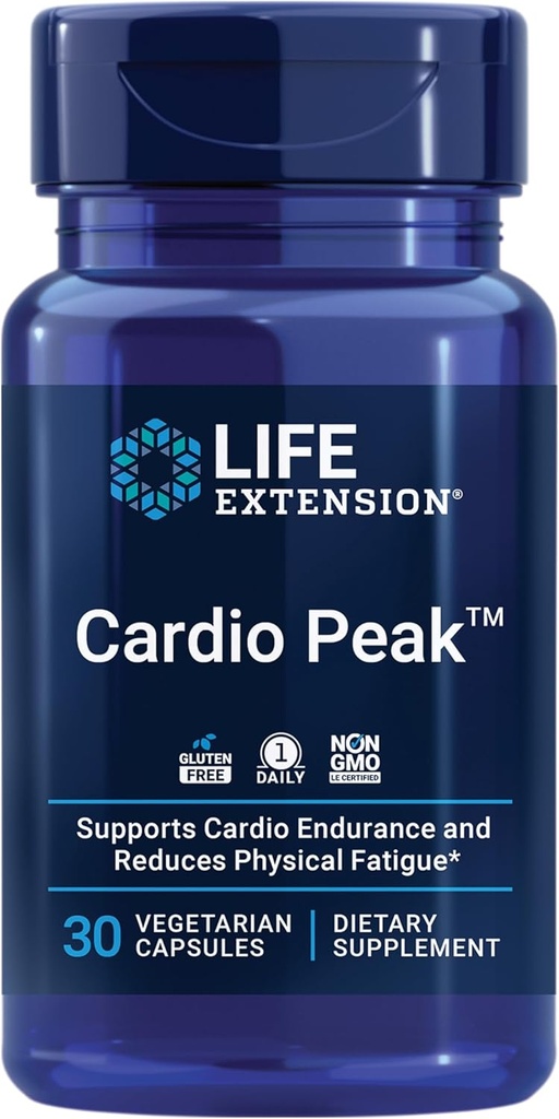 Life Extension Cardio Peak, Cardiovascular Supplement, Heart Health, arjuna, 1-Daily, Gluten Free, Non-GMO, Vegetarian, 30 Capsules