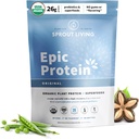 Plant Based Protein & Superfoods Powder, Original, Unflavored | Organic Protein Powder, Vegan, Non Dairy, Non-GMO, Gluten Free, Sugar Free, Perfect Keto Drink Mix (1 lb)