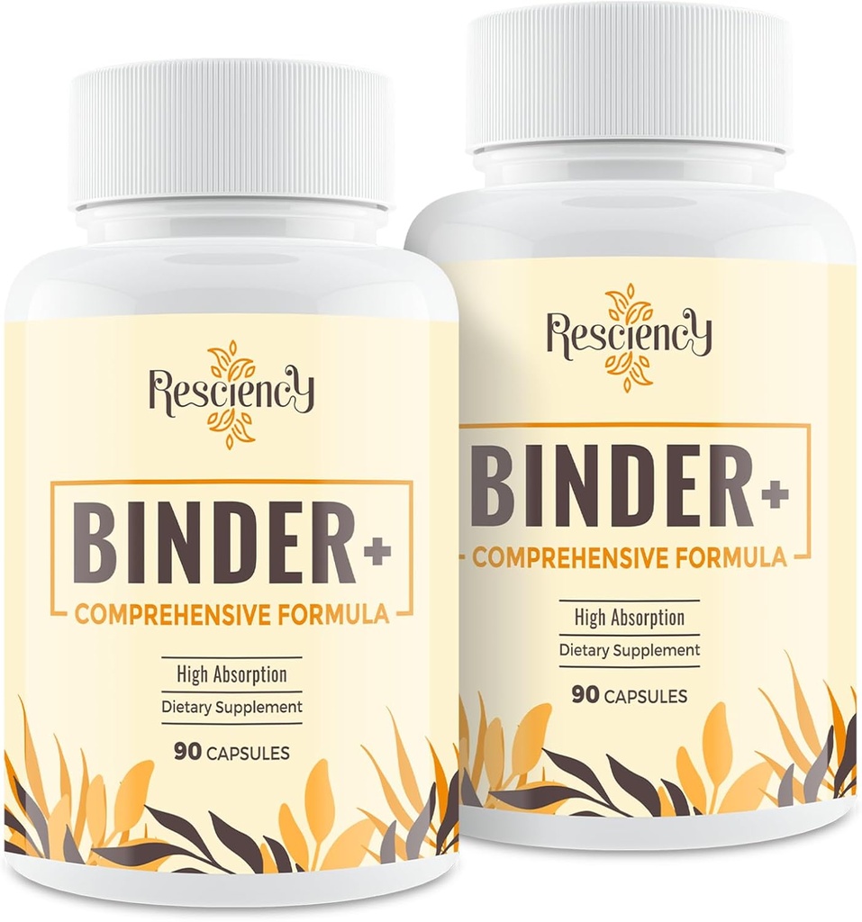 Detox Binder Supplement – Activated Charcoal, Zeolite, Bentonite Clay, Milk Thistle, Proprietary Blends - Liver & Gut, Max Absorption, 180 Vegan Capsules