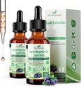 2 Packs Calcium Magnesium Zinc, Liquid Calcium Magnesium Citrate with Vitamin D3 K2, B6, Omega-3, High Potency Liquid Magnesium Calcium Drops w. Herbal Supplement for Bone, Muscle, Relaxation, Sleep