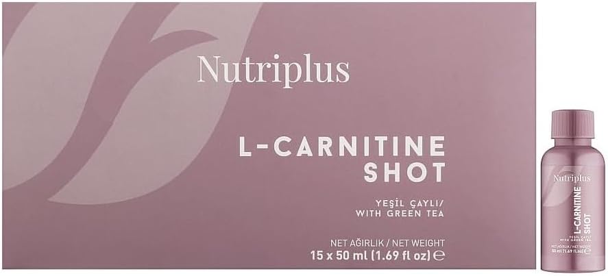 FARMASi Nutriplus Portioned Drink - L-Carnitine, 50ml (12 pcs) - Energy Support, Metabolism Boost, Enhances Endurance, Daily Drink, Supplements
