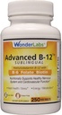 Wonder Laboratories Sublingual Vitamin B12 (1000 mcg), B6 (5mg), Folic Acid(400 mcg) & Biotin (25mcg) - Formulated with Methylcobalamin Vitamin B-12 (250 Tablets)
