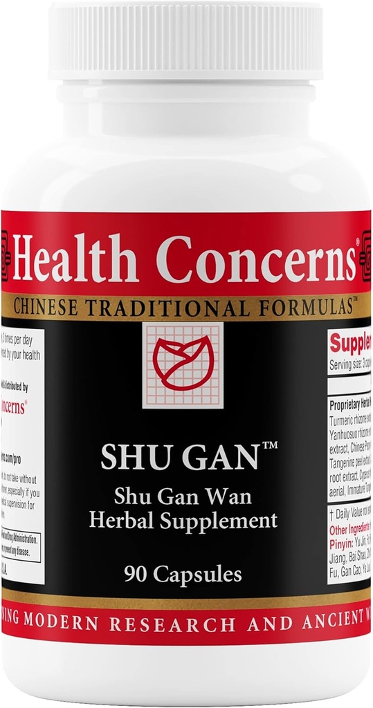 Health Concerns Shu Gan – Liver Support & Digestion Relief – Bloating, Nausea, Gut Health, Gallbladder & Gastric Balance – Chinese Herbal Formula with Turmeric & Peony – 90 Capsules