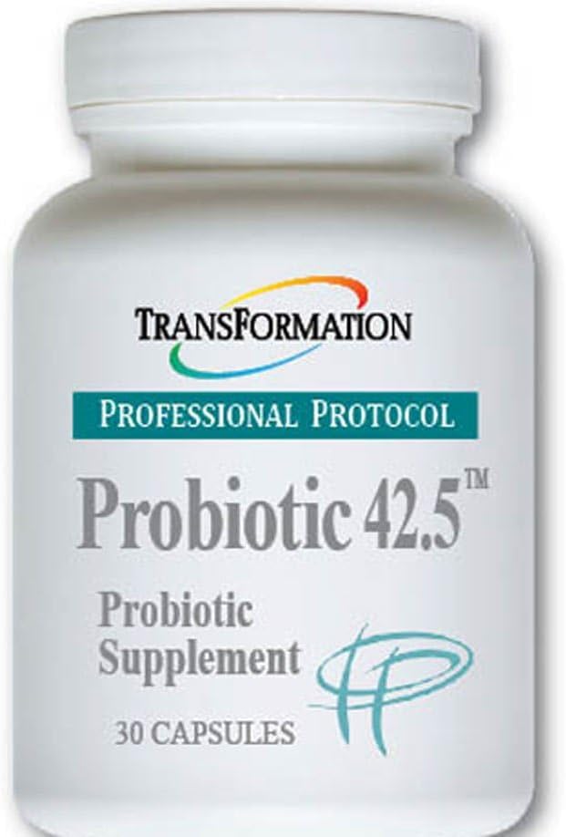 TRANSFORMATION THE GENESIS OF GOOD HEALTH Enzyme Probiotic 42.5 Supplement for Healthy intestinal Balance Supports, Elimination & Immune Function Encouraging More Complete Digestion, 30 Capsule