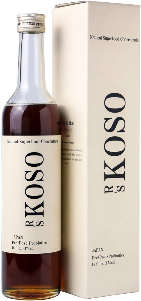 3-Day Cleanse by R's KOSO - Japanese Enzyme Drink Rich in Probiotics and Prebiotic, Made from 100+ Vegetables ? Fruits - Natural Support for Better Digestion & Gut Health + Detox + Cleanse - 16oz