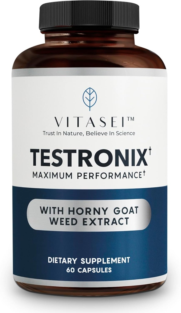 VITASEI Testronix Supplement - Energy and Muscle Supplements for Health - 60 Capsules