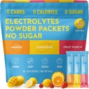 Keto Vitals Original Electrolytes Powder Packets | Keto Friendly Electrolyte Hydration Packs | Sugar Free Electrolytes | Energy Drink Mix | Zero Calorie Zero Carb (Original Assorted, 30 Count)