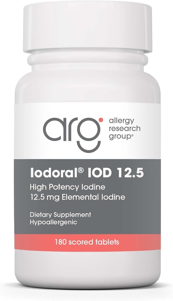 Optimox Iodoral 12.5 mg Supplement - Iodine Supplement, Thyroid Support for Women and Men, Lugol Solution Pills, Potassium Iodide Tablets, Daily Mineral Complex - 180 Count