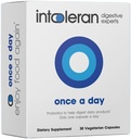 Intoleran Once a Day - 30 Capsules | Probiotic Lactose Intolerance Supplement | Actively Produces Lactase Enzyme & Helps Digest Dairy | 1 Capsule per Day | 6 Lactic Acid Ferments | Pure & Dairy Free