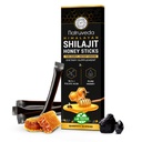 Natruveda, Himalayan Shilajit Honey Sticks for Men & Women - 75%+ Fulvic Acid & Trace Minerals - Raw Honey, Saffron & Himalayan Shilajit Resin - Stamina, Performance & Energy Support (10 Sticks, Shilajit Honey Sticks - Natural)