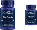 Life Extension Bio-Fisetin 30 Capsules Cellular Health Bundle with Taurine 1000mg 90 Capsules Heart Health
