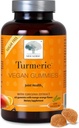 NEW NORDIC Turmeric Curcumin Gummies, Sugar Free, 300 mg Turmeric Supplement for Men and Women, Supports Normally Functioning Joints, Knees, Shoulders, Mango Orange, 60 Count