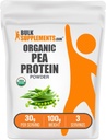 BulkSupplements.com Organic Pea Protein Powder - Plant Based & Vegan Protein Powder - Unflavored & Gluten Free, 30g per Serving, 100g (3.5 oz) (Pack of 1)