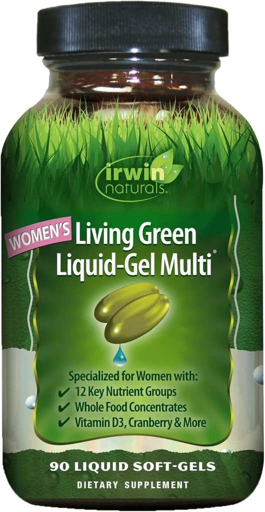 Irwin Naturals Living Green Liquid-Gel Multi for Women - 90 Liquid Soft-Gels