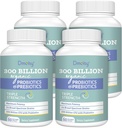 Probiotics for Women and Men, 300 Billion CFU 24 Strains Probiotics + 15 Organic Herbs Prebiotics Blend, Shelf Stable Gut Health Supplement for Digestive Immune & Whole-Body Health, 8 Month Supply