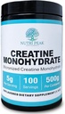Creatine Monohydrate Micronized Powder Unflavored 500G, 5000mg Per Serv (5g), 100 Servings