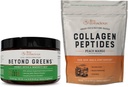 Live Conscious Beyond Greens & Collagen Peptides Peach Mango| Mushroom Coffee Alternative Low Caffeine + Hair, Skin, Nail, and Joint Support