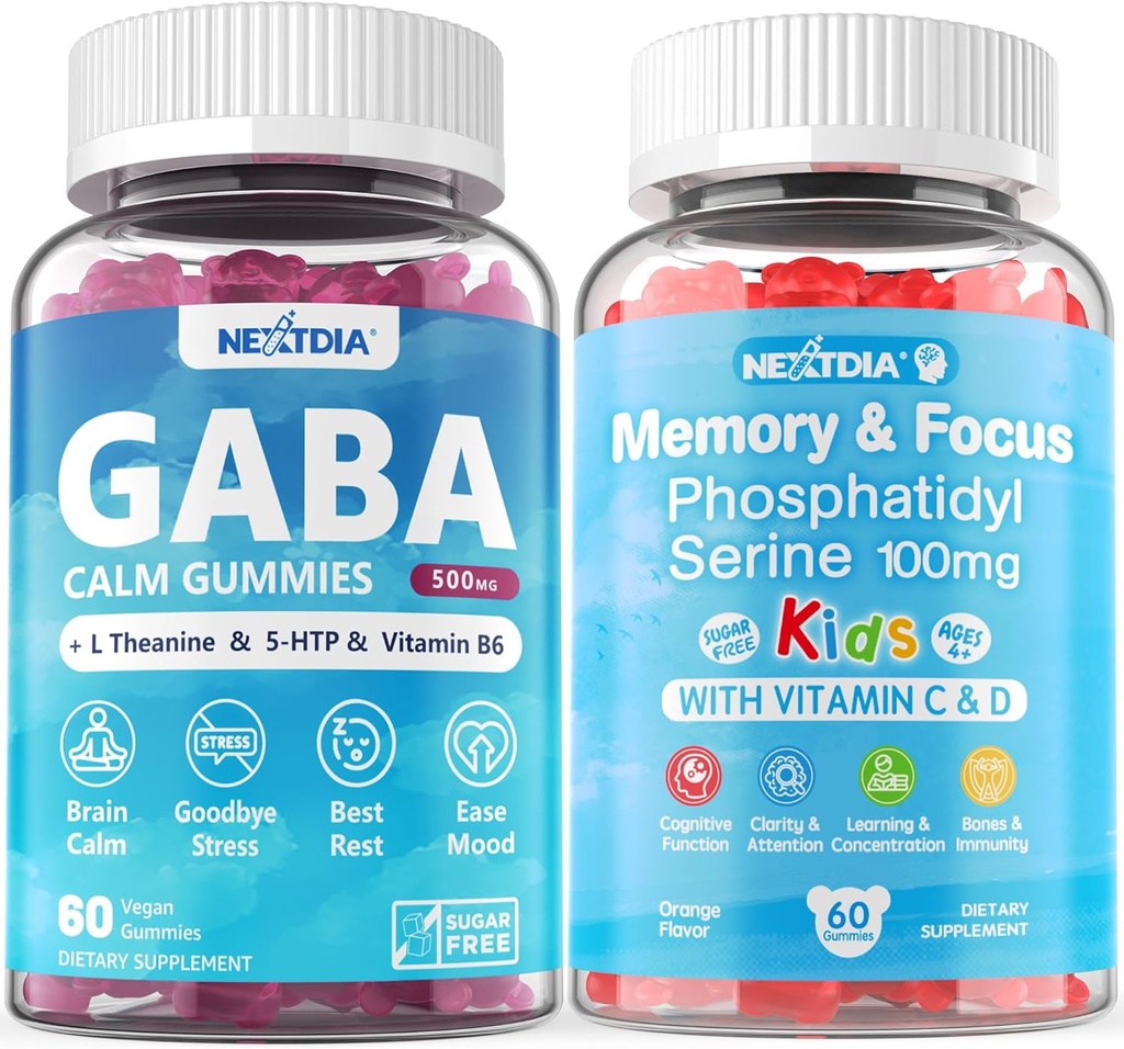 Sugar Free Phosphatidylserine for Kids + GABA Gummies