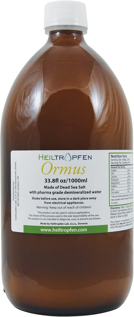 Ormus 33.8 Fl Oz - 1000 ml | Concentrated Orme | Atomic Minerals | Heiltropfen®