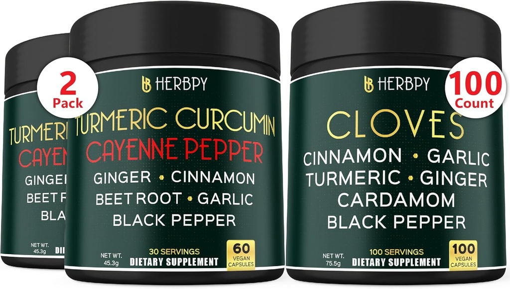 Bundle 7in1 Turmeric Curcumin Supplements & 7in1 Clove Supplement