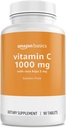 Amazon Basics - Vitamin C, 1000 mg with Rose Hips 5mg, 90 tablets (1 per serving), Gluten Free