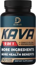 Kava Kava Capsules - 3 Month Supply - 9 Herbs with Ginkgo Biloba, Ashwagandha Root, Andean Cocoa, Graviola Leaf, Chamomile, Valerian, Lemon Balm & Skullcap - Support Mood & Immune - 90 Pills