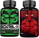 ONL Men's Testosterone Booster Bundle - GORIL-X & Bull Blood | Enhance Strength, Stamina & Energy | with Horny Goat Weed, Maca, Tongkat Ali, Tribulus - 120 Capsules