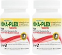 NaturesPlus Hema-Plex Iron - 30 Slow-Release Tablets, Pack of 2 - Total Blood Health - 85 mg Chelated Iron - with Vitamin C & Bioflavonoids - Non GMO, Vegetarian & Gluten Free - 60 Total Servings