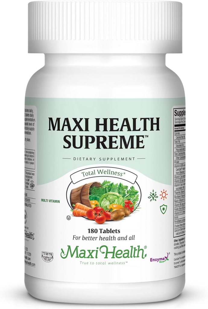 Multivitamin for Men & Women – Supreme High Potency Daily Multi with Minerals, CoQ10 & Antioxidants – Energy, Immune Support, Bone, Heart & Wellness – Vitamin A, C, D, E, B12, B6 & Biotin 180 Tablets