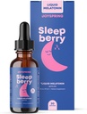 JoySpring SleepBerry Liquid Melatonin, Magnesium Citrate & Glycinate Drops, and Mood Saffron Pixie Stick for Kids