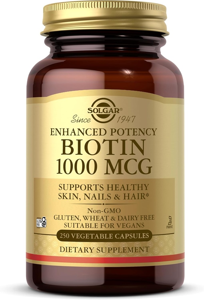 Solgar Biotin 1000 mcg, 250 Vegetable Capsules