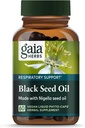 Gaia Herbs Black Seed Oil - Cold-Pressed Capsules for Lung, Respiratory, and Antioxidant Support - with Organic Nigella Seed Oil - Herbal Supplement - 60 Vegan Liquid Phyto-Capsules (30-Day Supply)